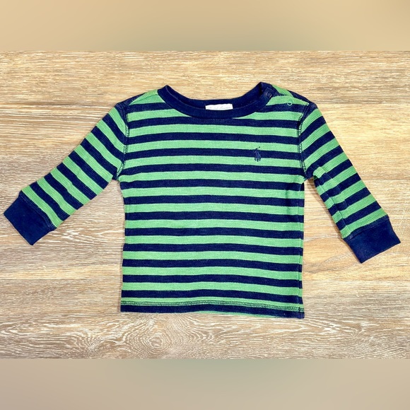 EXCELLENT CONDITION Ralph Lauren Baby Boy Stripe Sweater - Size 9 Months - Picture 5 of 6